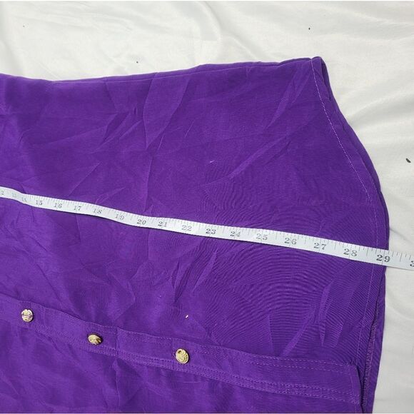VINTAGE 80s shirt button‎ up purple & gold oversized southwestern M - Picture 8 of 8